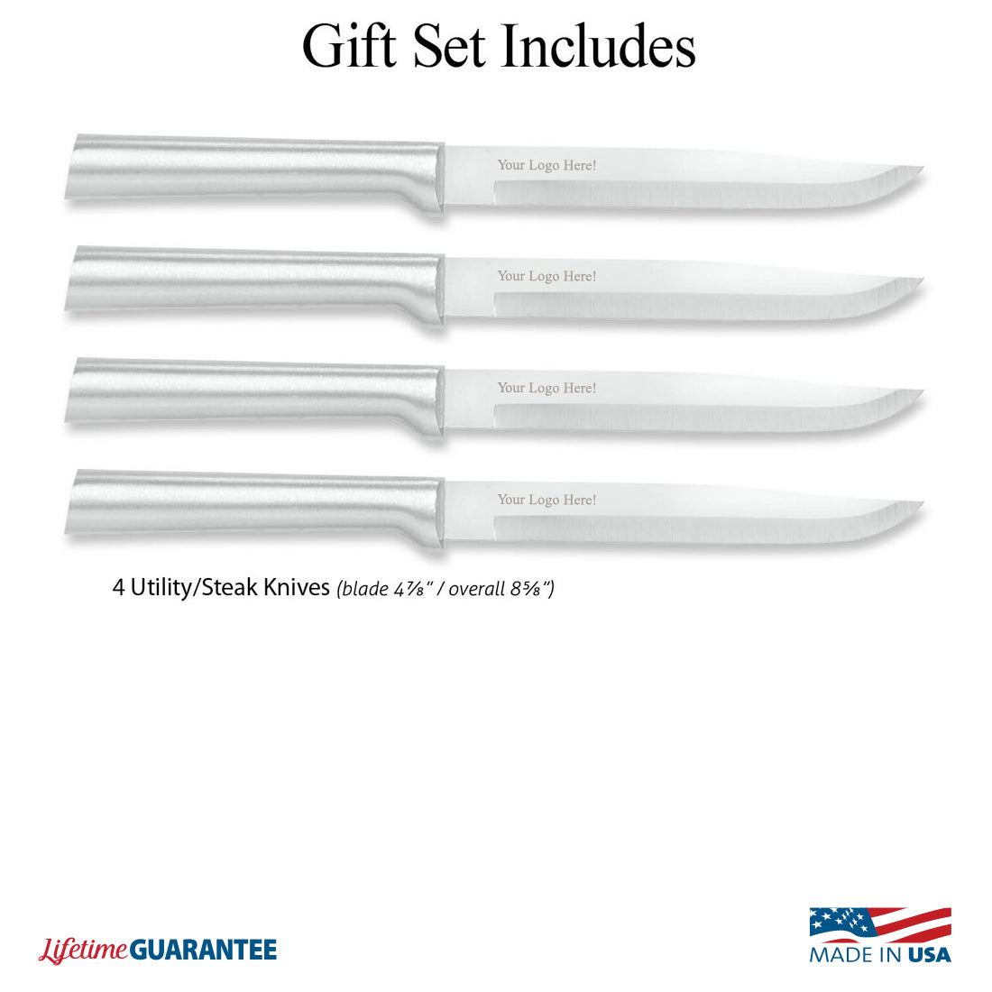 Four Utility/Steak Knives Gift Set