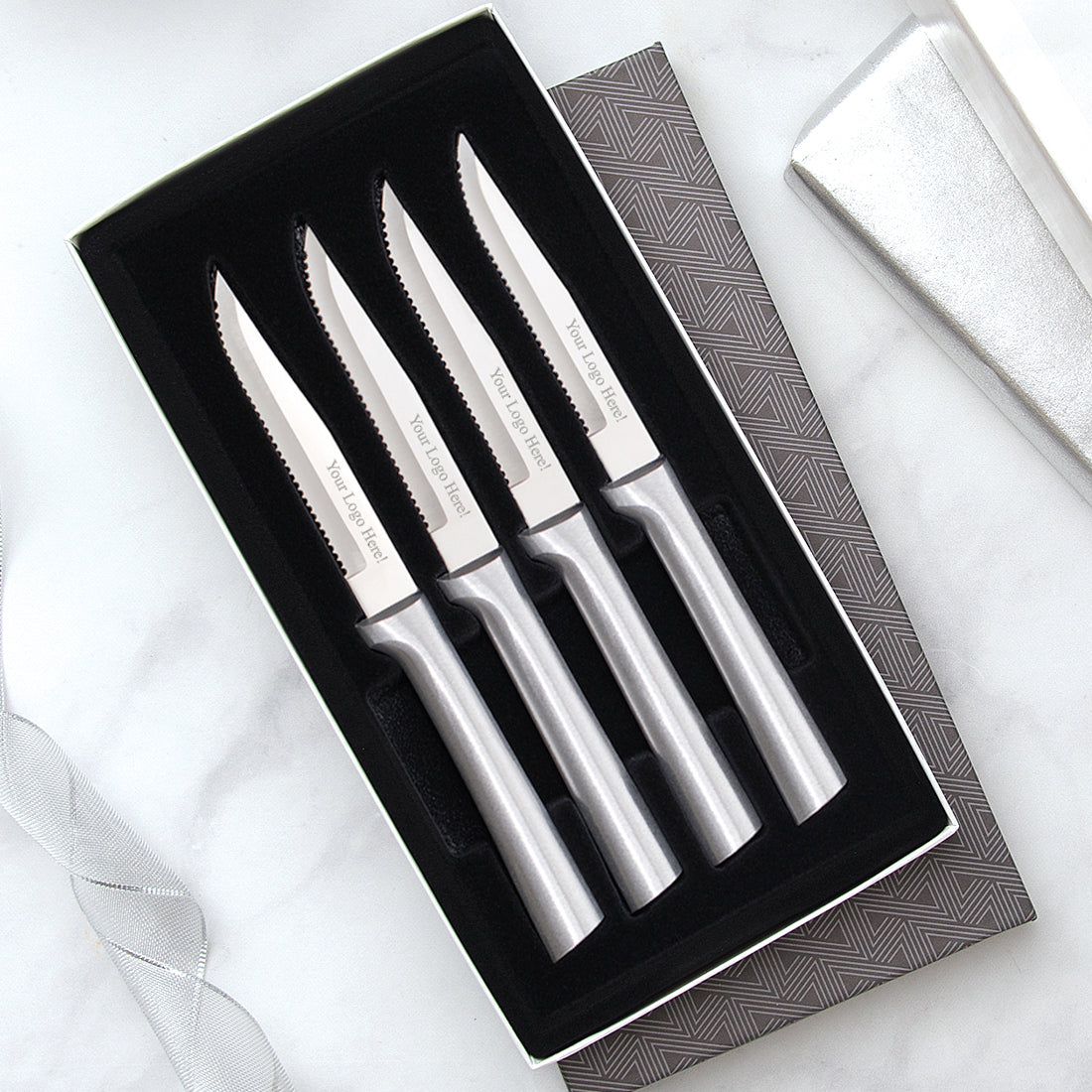 Four Serrated Steak Knives Gift Set