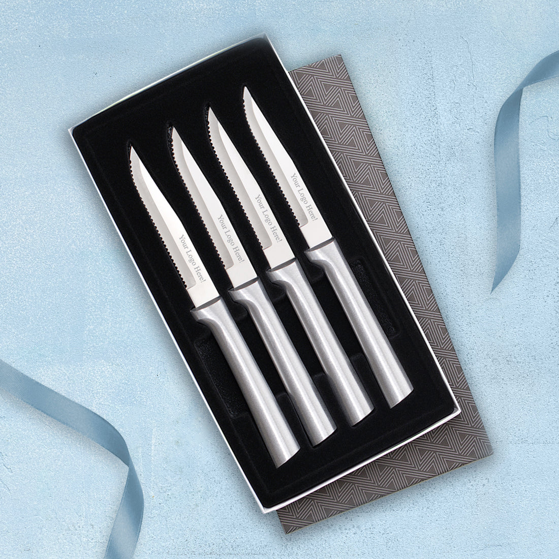 Four Serrated Steak Knives Gift Set