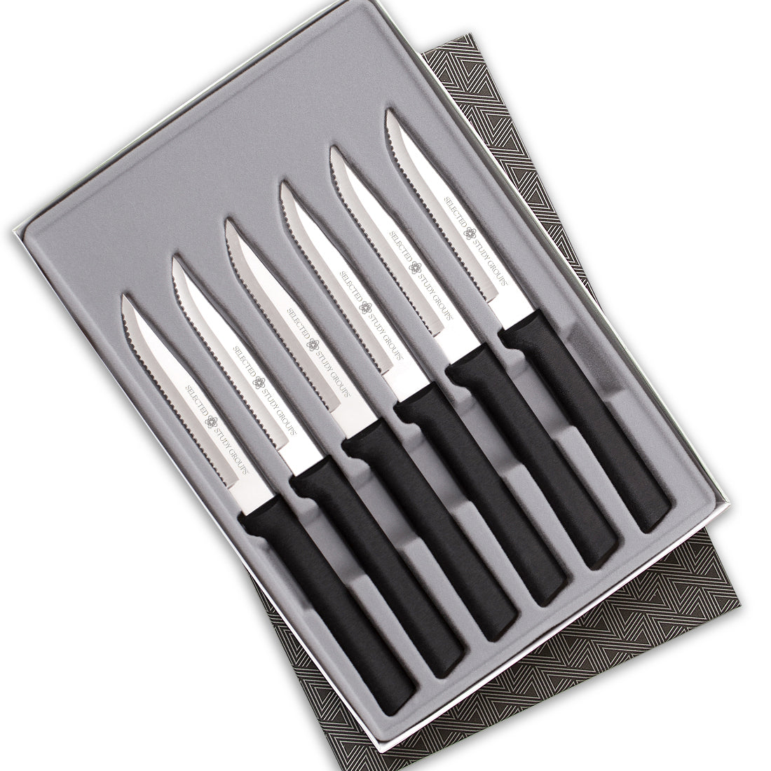 Six Serrated Steak Knives Gift Set