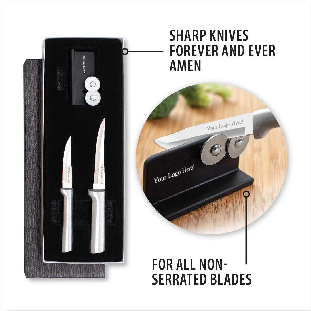 Paring Pair + Sharpener Gift Set